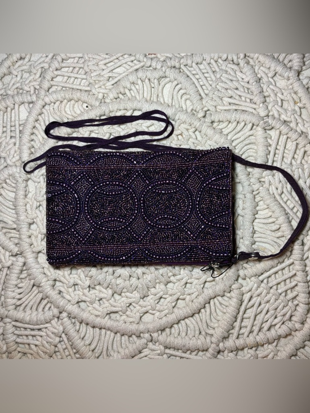 💜 Bamboo Trading Company Beaded Crossbody